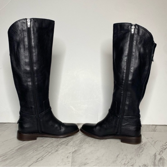 Franco Sarto Haylie Black Leather Tall Boot 6 1/2 - Picture 5 of 14